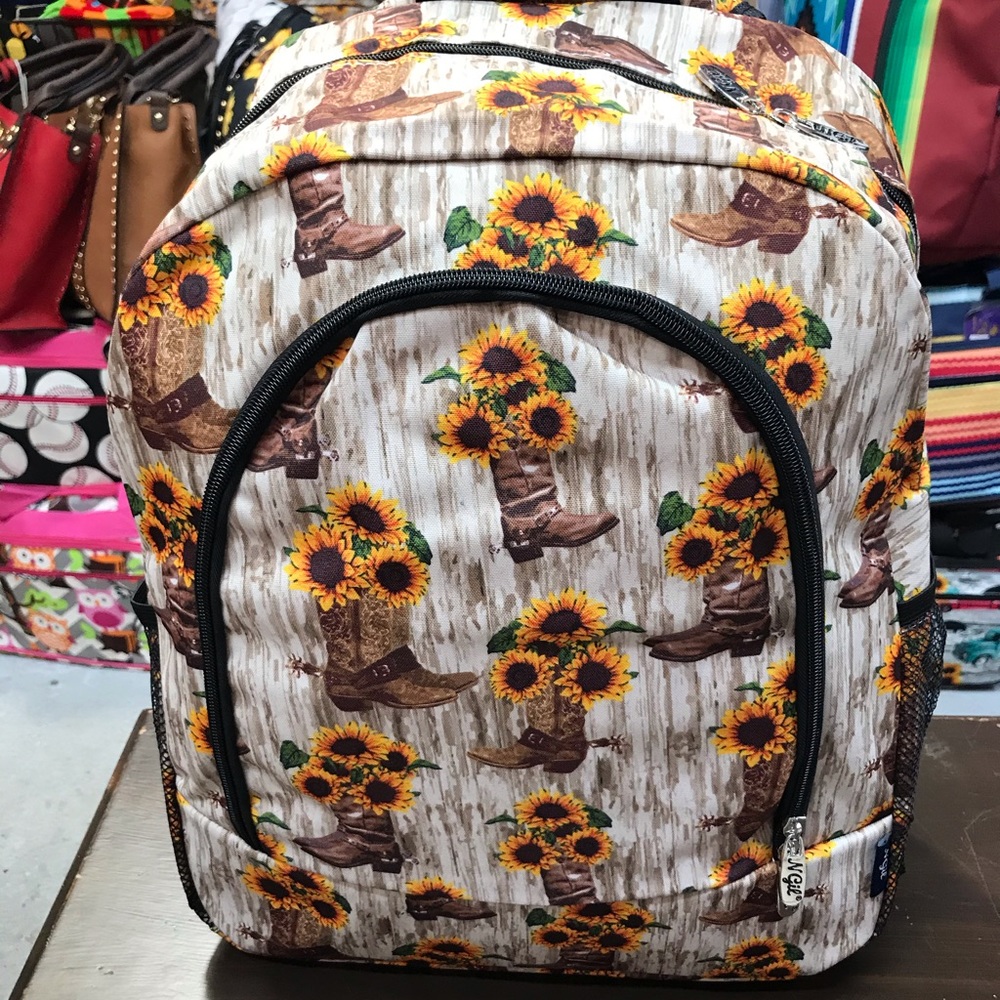 Large Sunflower Boots Backpack
